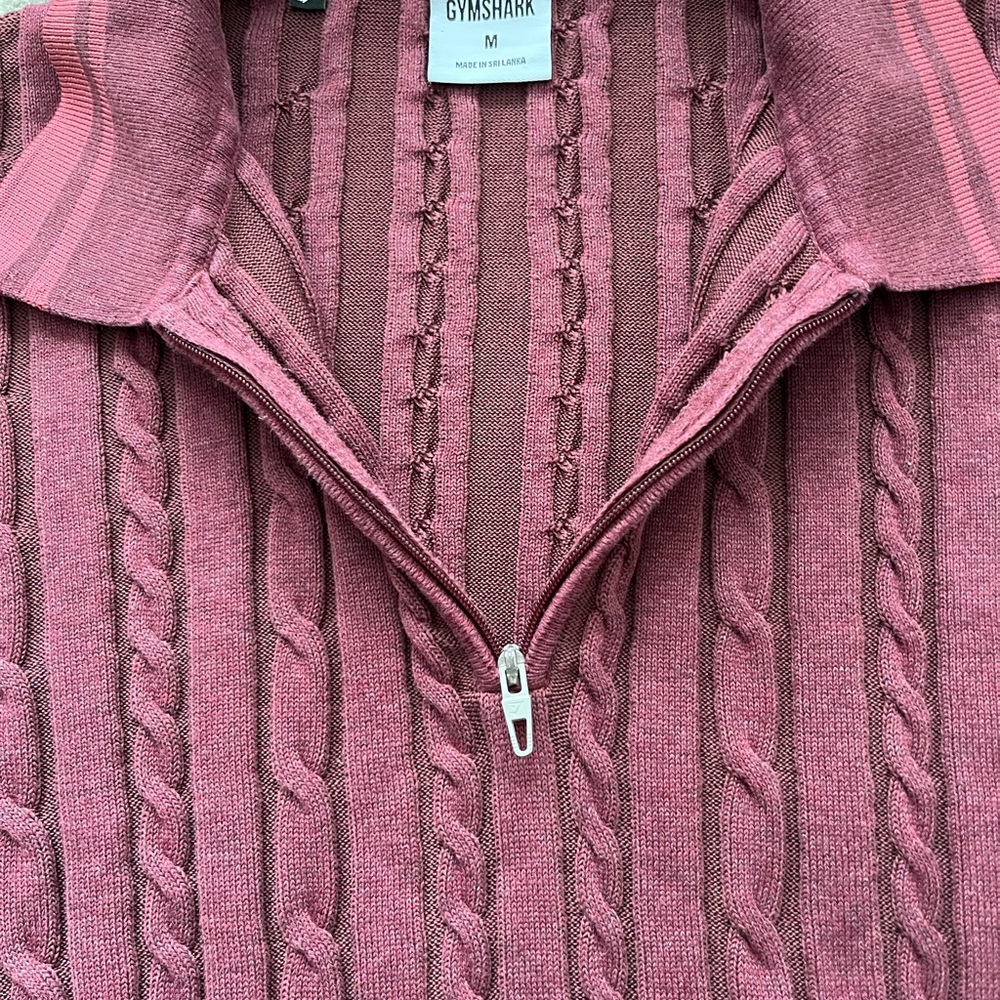 NWOT GymShark Cable Knit Cropped Sweater Pullover Organic Cotton Size M - Picture 5 of 9